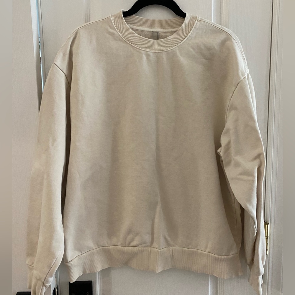 SKIMS Cream Crew Neck Sweater